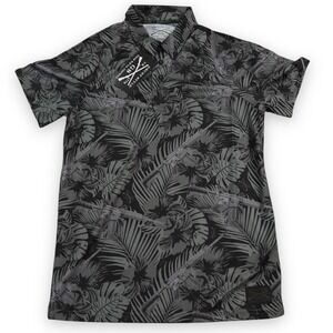 Grunt Style Black and Gray Patterned Polo Shirt